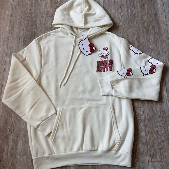 Sanrio Hello Kitty  Sweatshirt Front Back Graphic Cotton Oversized Hoodie Medium - Picture 3 of 10